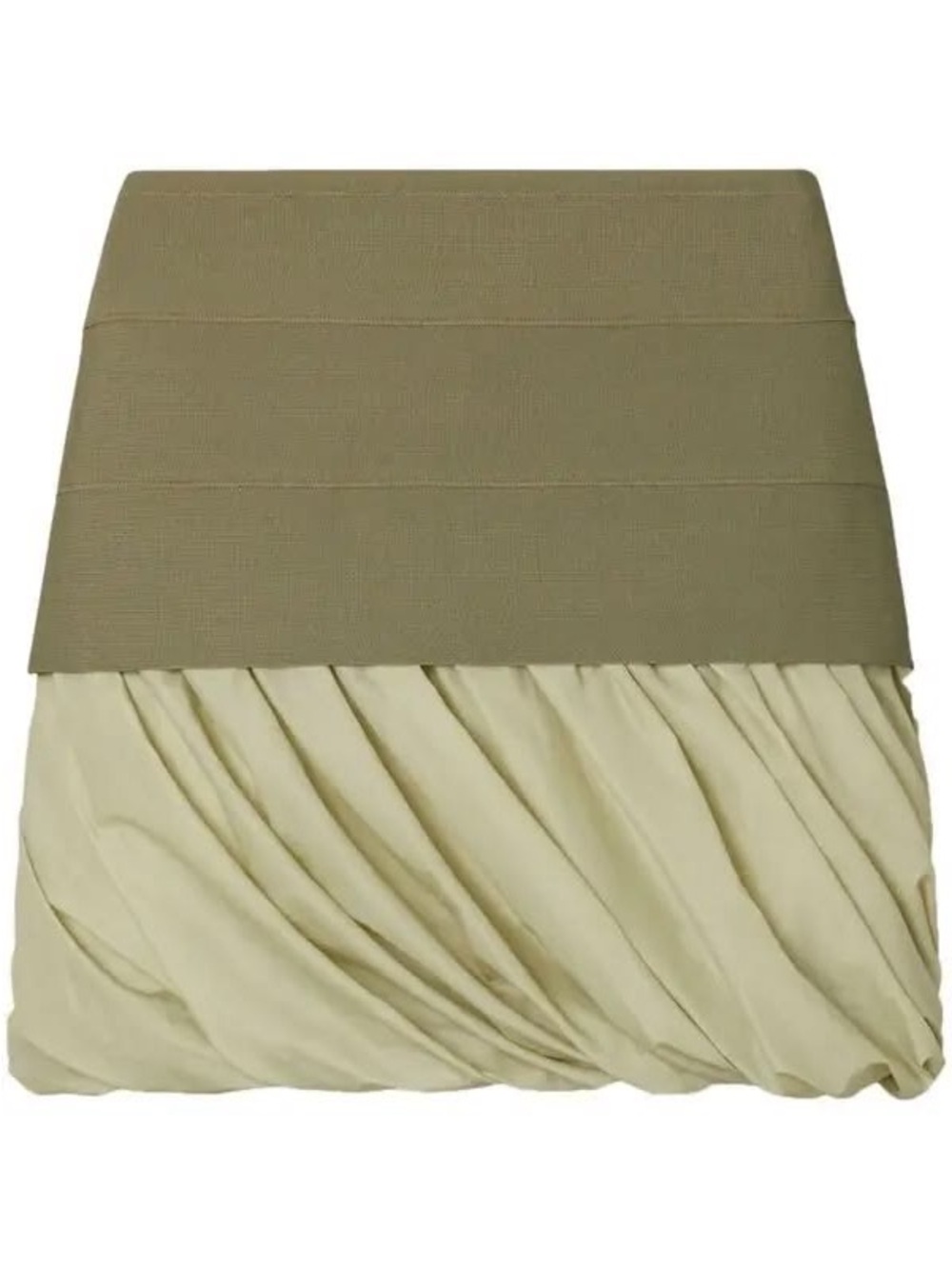 Tory Burch Panelled Draped Bandage Miniskirt Sage Green Size 0